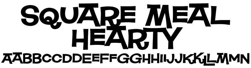 Square Meal Hearty Font